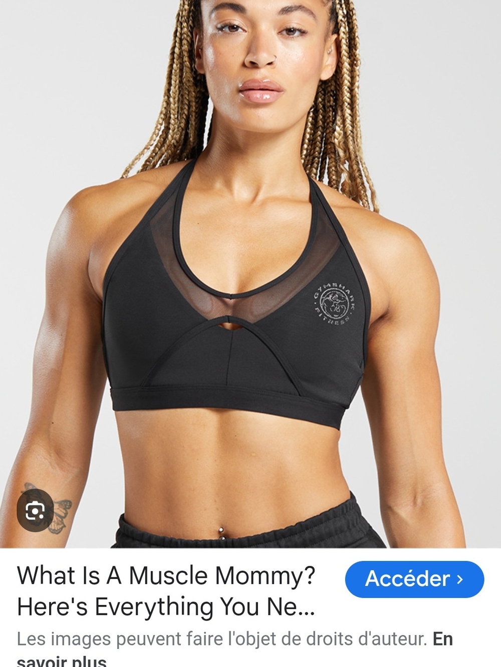 3 For 15$ Gymshark Black Mesh Sports Bra - Picture 5 of 5